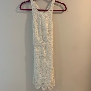 Hollister white lace dress